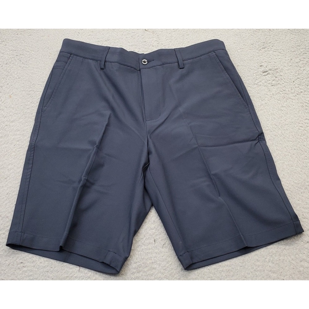 Dunning Golf Shorts Mens 32 Blue Woven Stretch Performance Classic Fit Waistband